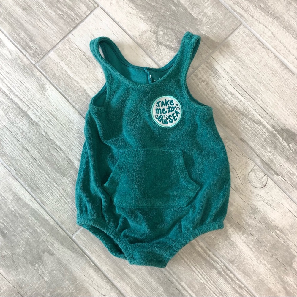 ☀️3/$20 Cat & Jack Sea 🌊Creature Romper- 6-9 mo